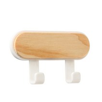 후크걸이 1Pcs 강한 자기 접착제 문 벽 걸이 후크 ABS 나무 모자 선반 키 행거 주방 욕실 액세서리 U3, 한개옵션1, [05] 2 hook