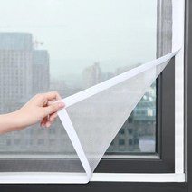 폴딩도어방충망 주름방충망 스텐방충망 사용자 정의 크기 안티모기 창 화면 자기 접착 모기장 여름 곤충 방지 문, white 50CM+100CM