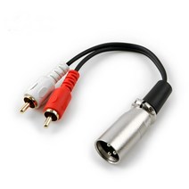 2RCA to 캐논 XLR 숫 앰프 스피커 오디오 우퍼 연결 케이블, 5m