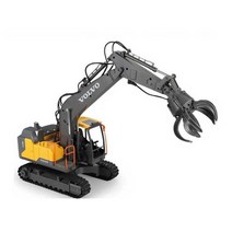 RC 포크레인 RC볼보 건설 장비 다양한 팁 무선 조종 중장비 프라모델, 1) 굴착기 대형 + 평상형 트레일러