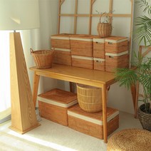 다용도 라탄 손잡이 바구니 6 types 수납함, LD_6