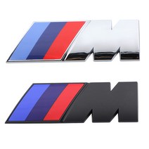 BMW M 범퍼 트렁크 엠블럼 스티커 악세서리 M퍼포먼스 데코 튜닝 포인트, 크롬(대)