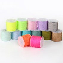 [펠트친구] 0.8mm 파스텔매듭실(100m) / 폴리 나일론 꼰사 전통 매듭 공예용 실, 스카이블루