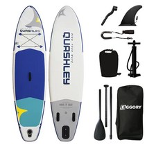 아웃도어 서핑보드 실외 운동 공기주입식서핑보드 수상스키 3.2M SUP 접이식 공기주입식 풀세트, 블루 돌고래형