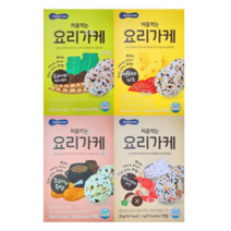 베베쿡 처음 먹는 요리가케 4종 콩고기와다시마+연어와치즈+닭고기와된장+크림새우와버섯, 1세트
