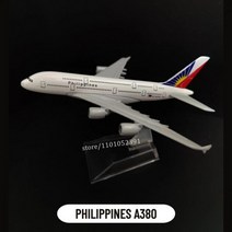다이캐스트 항공기 미니어처 스케일 1:400 금속 항공 복제 01. 페덱스 A380 보잉 에어버스 비행기 모델, 10.Philippines A380