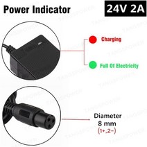 납산 배터리 충전기 휠체어 골프 카트용 전기 스쿠터 자전거 잔디 깎는 기계 24V 2A 28.8V, [03] UK, [05] 3P GX12