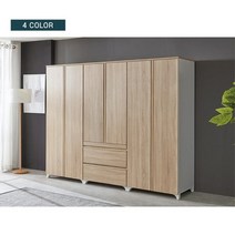 주택 안방 튼튼한 국내가구 옷장풀세트 실용적인 장롱, 색상_화이트, 상세페이지 참조