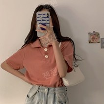 pyt 프영띵 여성카라면티 꾸안꾸 데일리룩 반팔티