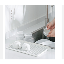 물빠짐 식기건조대 주방 정수기 컵받침 트레이 그릇 컵건조대 고급, 슬림
