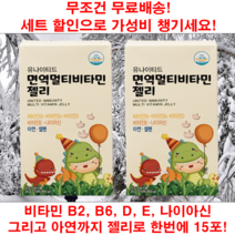 멀티 종합 면역 비타민 아연 B2 유아 키즈 B6 D E 셀렌 영양제 젤리 15포 2개