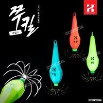 카즈미 쭈킬 2 맥스 그린 핑크 블루 쭈꾸미 갑오징어 애자 야광봉돌 바늘, 쭈킬맥스 (투톤야광), 12호