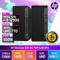 HP 엘리트타워 800 G9 TWR 6J9X3PA 12세대 i9-12900 FreeDOS 윈11홈 고성능 데스크탑, 16GB/SSD1TB/윈도우11홈