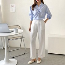 마롱패션 솔리드 베이지 소라 꼬임 블라우스