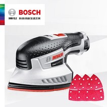 전기 샌더 샌더기 원형 벨트 사포 Bosch EasySander 충전식 목공 샌딩 샌드페이퍼 진동 공구 리튬 배터리가없는 베어 메탈, [02] with battery