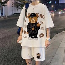 곰믹스 반팔 반바지세트 남녀공용