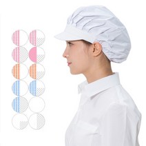 예경 위생모 위생조리모 조리모 위생모자 주방모자, 1개, PO-606(분홍체크 전체망사)