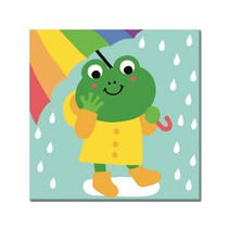 diy 쉬운 명화 그리기 추천 B18 청개구리 25x25cm 귀여운 동물 그림 아크릴 유화 물감 세트 아이방 꾸미기 색칠 집콕 실내 놀이
