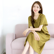 인견원피스 촉감좋은 여성 통기성 원피스 빅사이즈
