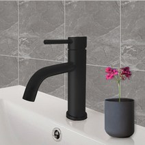 솔바스 SCS-1 세면대 원홀 수전 블랙, 1개