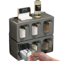 양념통 6p 세트 D102103, 그레이