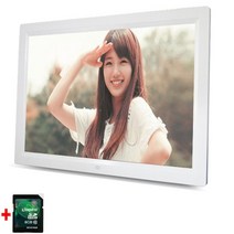 전시용모니터 승강기 디지털액자 스마트 전자앨범 15인치 1280 x led, 영국 플러그, 흰색과 8GB