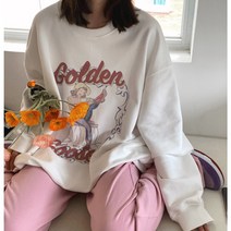 루나 여학생 김고은 맨투맨 10대 20대 아이유 오버핏 겨울 티셔츠
