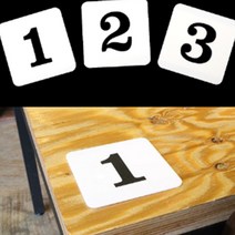 숫자 인식 스티커 1~50 사각 큰 번호판 라커 접착판