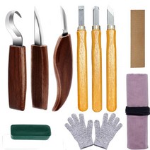 우드카빙키트 끌목공 커터 손 도구 세트 나무 조각 칼 DIY 필링 목각 9/10 피스, 02 10pcs
