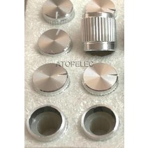 알루미늄 DAC CD 앰프 전위차계 볼륨 노브 11mm x 12mm 5 개 6mm 널링 블랙 실버 색상, 02 은