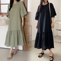 아이우먼 위쉬몰 GR 린넨셔링반팔롱원피스 K045H206 빅사이즈