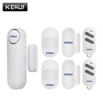 도어센서 무인점포 문열림센서 출입문센서 KERUI D 무선 윈도우 자기 알람 dB 도난 방지 ft 원격 제어 감지기 홈 보안 경보 시스템, 07 Alarm Kit 7