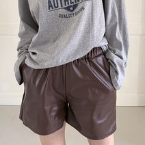 봉시스터즈 데일리레자반바지 가을반바지 겨울반바지 가죽바지 레자바지 허리밴딩