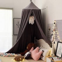 어닝룸텐트 트레일러 카고 도킹 차박 텐트 아기 침대 모기장 매달린 돔 그물 음영 어린이 캐노피 커튼 극장 공주 여아 방 장식, [04] dark coffee