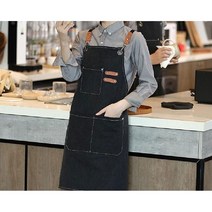 튼튼한 작업용 원예용 앞치마, 블랙