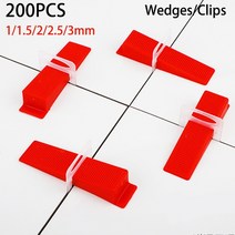 건설 도구 실노 천을 마 상자 홀더200pcs 타일 레벨링 시스템 웨지 및 클램프 타일 배치 도구 용 11.522.53mm 타일 건설 도구 배치 용 svp, 2.5mm
