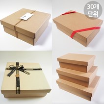 큰 선물박스 주문제작 큰상자 크라프트상자 패키징 패키지 싸바리 답례품 포장케이스, 30개, B24-직24호 375x265x95(30장)