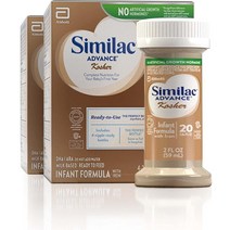 Similac Advance Kosher 철분 포함 유아용 분유 59.1ml(2온스) - 4병 (2팩 = 8병) 우유 기반 바로 먹일 수 있음 재밀봉 가능한 병 Cholov