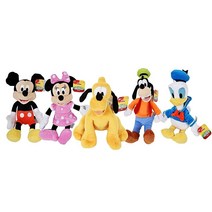 디즈니 Gang 22.9cm(9인치) 봉제 인형 미키 미니 마우스 도널드 플루토 구피 5종