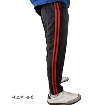 지오지샵 빅사이즈 져지 일자 2줄 트레이닝 바지