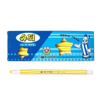 지구 슈퍼 낱색 색연필 채점펜 (노랑 12자루), 단품