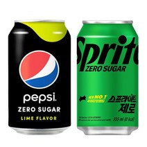 스프라이트 제로 355ml + 펩시콜라 제로 355ml=24개(박스안심포장) 제로콜라