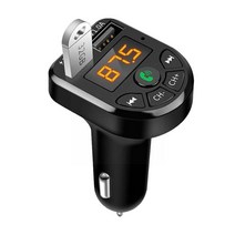 무선카플레이 카링크 gps 증폭기 재방사 네비게이션미러링 블루투스 호환 5.0 fm 송신기 자동차 키트 mp3 핸즈프리 빠른 오디오 수신기 충전기 usb 변조기 플레이어 dua, 검은색