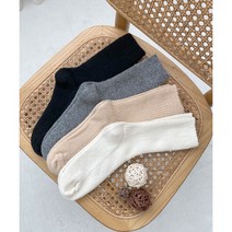 비블라썸 따뜻한 베이직 울 니트 양말 따뜻한 여자 겨울 긴 중목 긴목