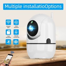 애견모니터 베이비모니터 무선cctv 1080P IP Wifi 카메라 베이비 모니터 실내 CCTV 보안 비디오 AI 추적 Yc, 06 1080P add 64G_01 EU 플러그