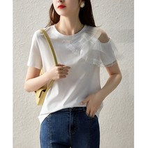 반팔 티 슬림핏 솔리드 반팔 상의SL1285