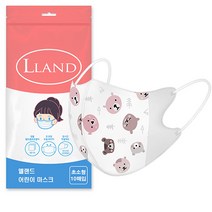 엘랜드 어린이집 베이비 신생 돌아기 영유아동 새부리 일회용 곰무늬 3D입체형 초소형마스크, 50매, 3.초소형(0~3세) 곰돌이(화이트) 3D입체 마스크