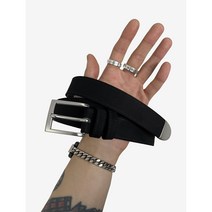 더블 스웨이드 벨트 남자롱벨트