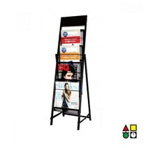 A4 1열 4단 책전시대 엽서진열대 리플릿거치대 리플렛거치대 팜플렛 브로셔, 기본