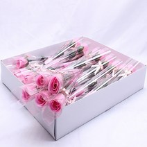 졸업식 비누 꽃다발 비누꽃 조화꽃 15p, 연핑크